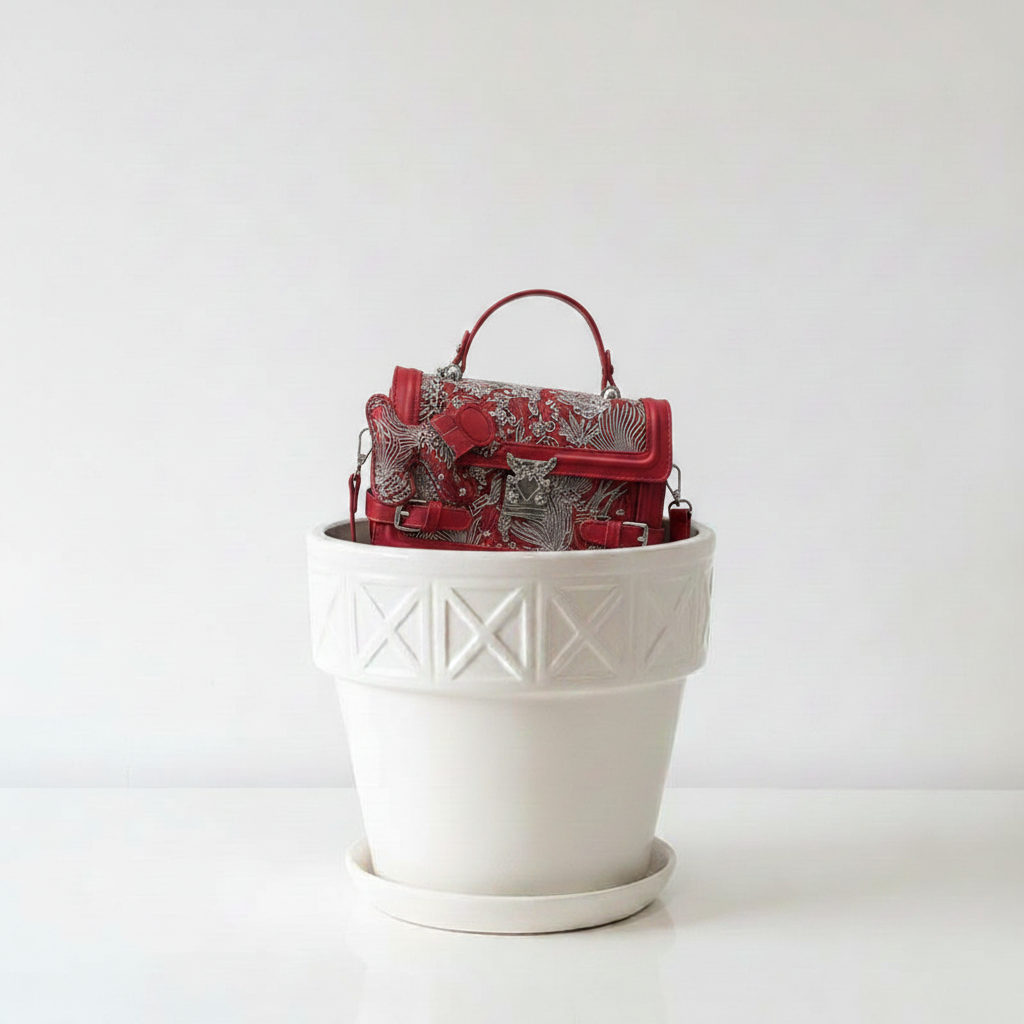 Elegant Red Satchel
