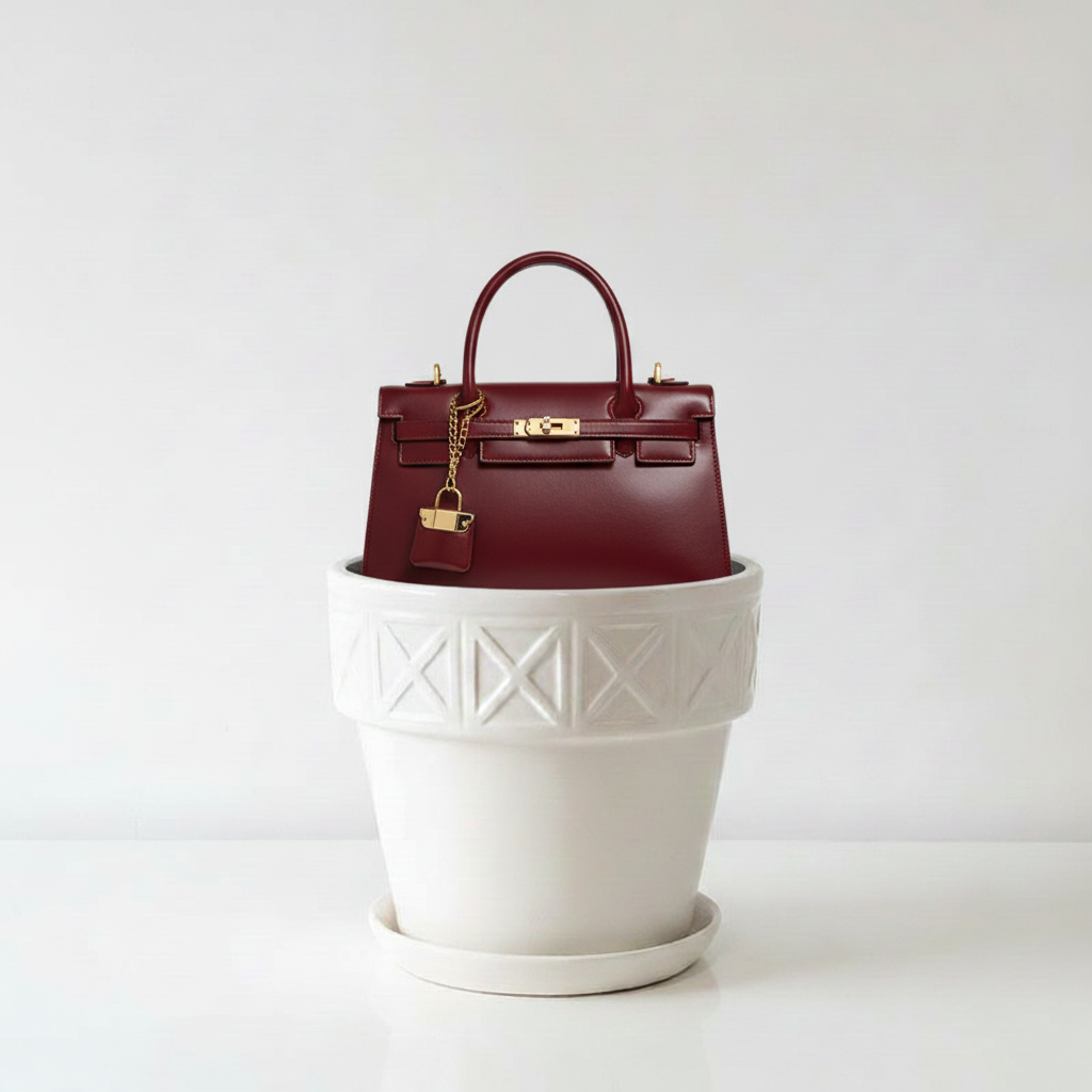 Elegant Burgundy Handbag